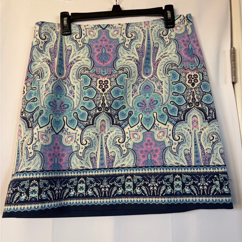 Talbots Mykanos Paisley multi‎ color A line skirt